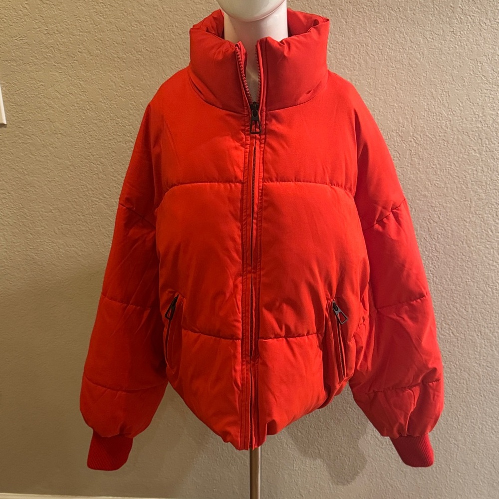Princess Polly Women's Red‎ Puffer Jacket size 8